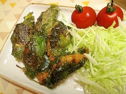 鶏ささみと梅肉の大葉巻き